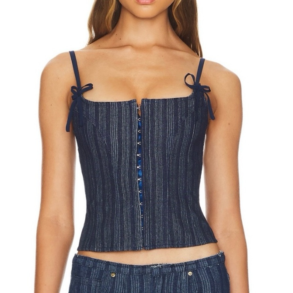 Lioness Navy Blue Striped Top